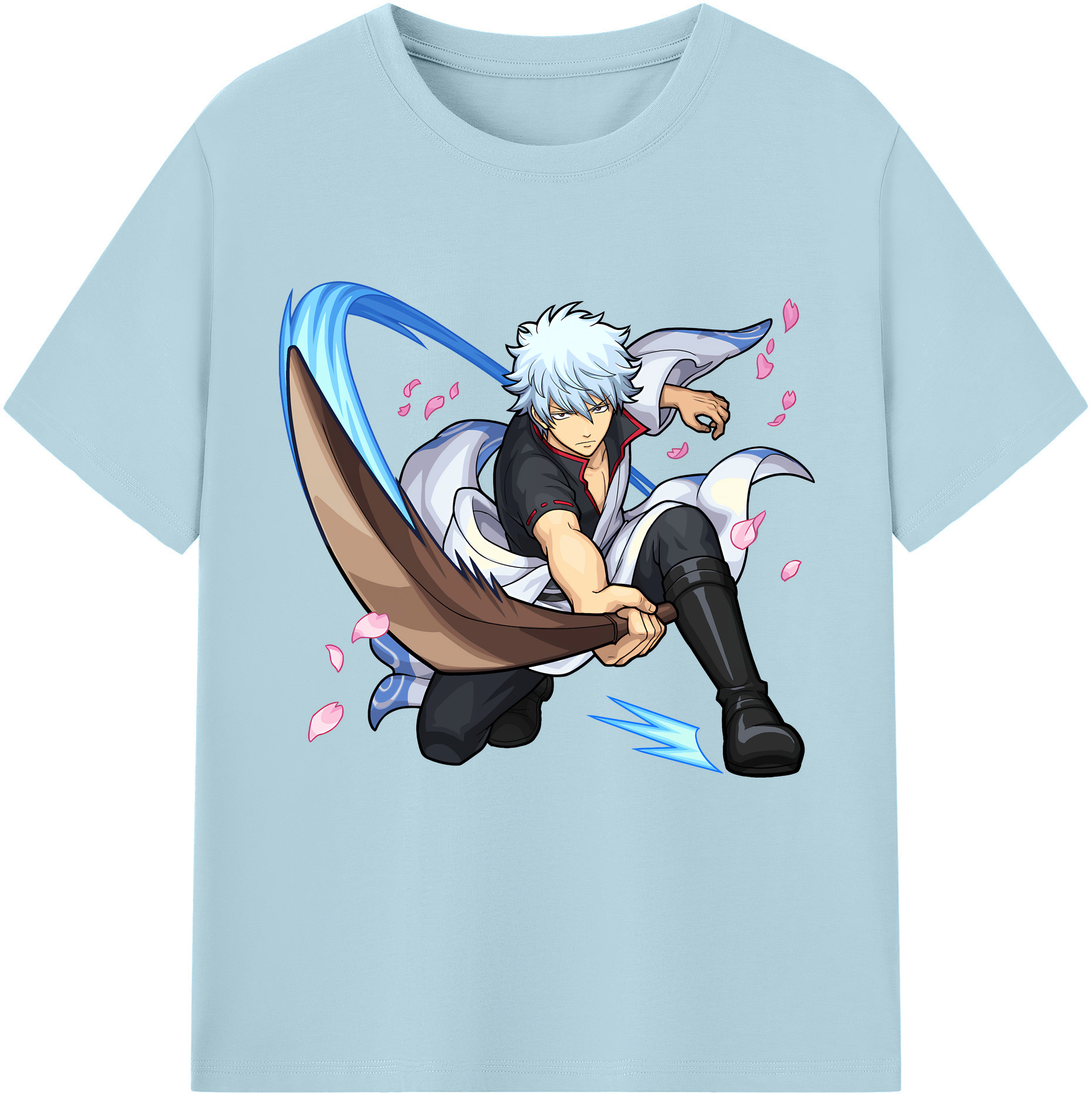 （画像用） ぎんたま 坂田銀時（さかたぎんとき） 神楽 志村新八（しむら しんぱち） GINTAMA Sakata Gintoki Kagura Shimura Shinpachi 綿100％半袖Tシャツ（フロントプリント）